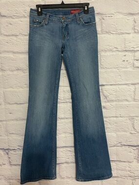 Women’s Vintage Y2K Low Rise Blue 2 Flared Jeans - Classic Mid Wash
